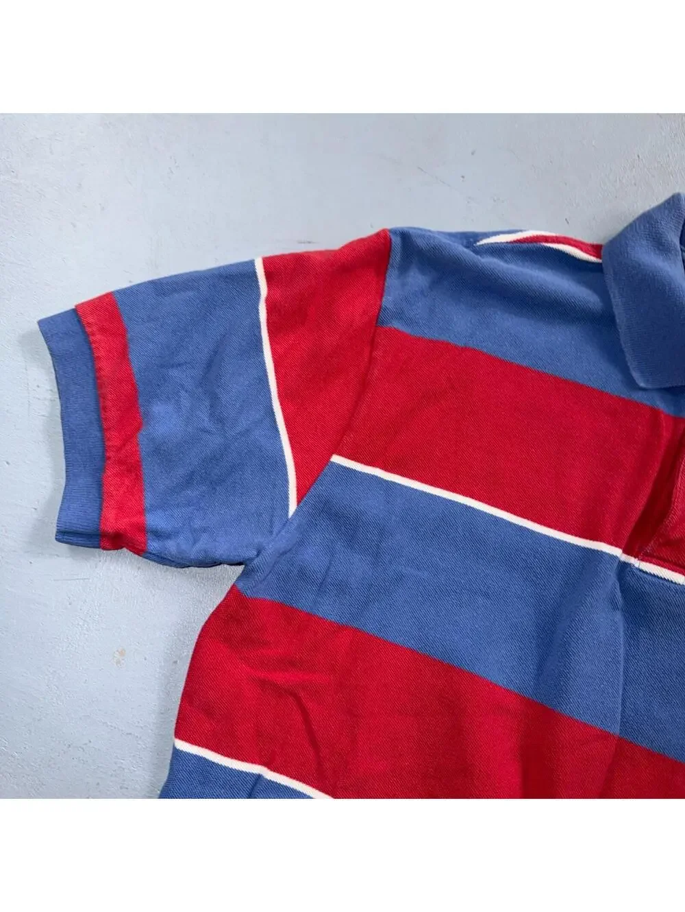 Vintage Polo Ralph Lauren Pique Colorblack Stripe Polo Shirt Mens Medium Striped